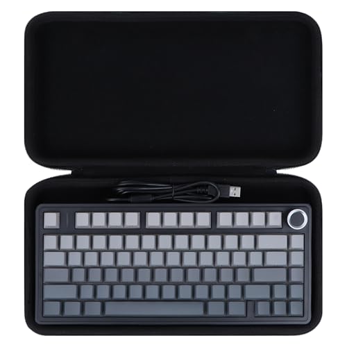 Peyyargo Hart Schutzhülle Kompatibel mit 75% Aula F75/F75 PRO/F75 Max/AJAZZ AK820/RK Royal Kludge M75/RK84/YUNZII B75 PRO/NEWMEN GM326/Corsair K65 Plus Mechanische Tastatur Gaming Schwarz