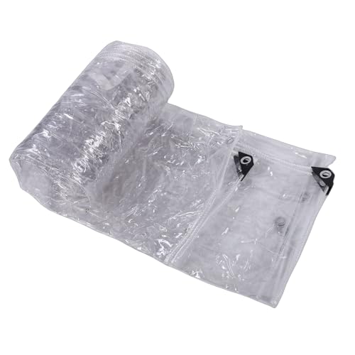 Bâche transparente robuste double couche imperméable en PVC avec passage de lumière - 2