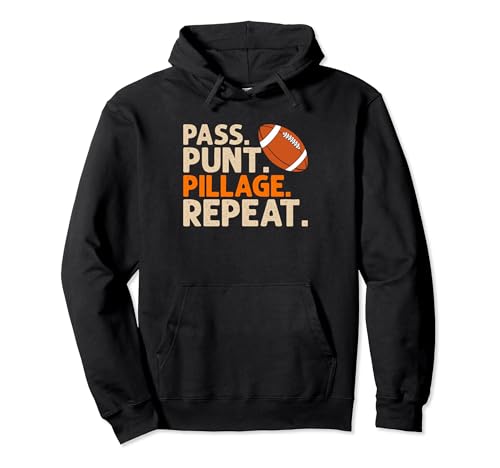Pass Punt Pillage Repeat Rugby Pullover Hoodie