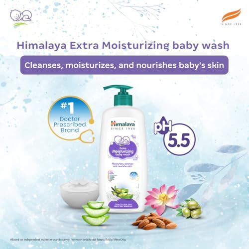 Image of Extra Moisturising Baby Wash (400ml) + Baby Lotion (400ml) - Combo Set| No.1 Doctor Recommended Brand