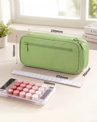Image of WEMATE Pencil Case, Large Storage Organizer, Makeup Bag, Teacher Must - have, Big Pencil Pouch, Marker Case for College