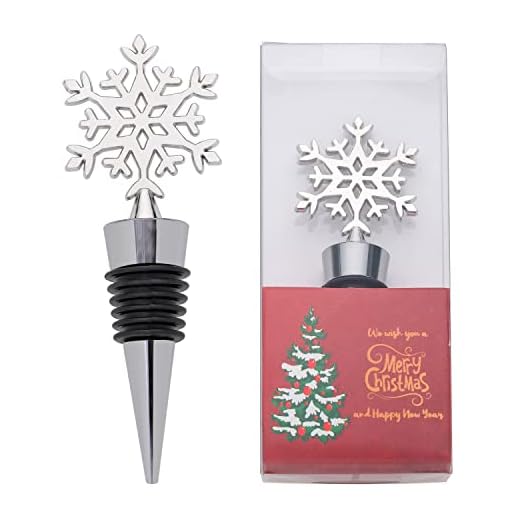 snowflake bottle stoppers reusable alloy bottle stoppers Christmas decorations Bottle stoppers Wine and drink bottle stoppers Christmas party wedding birthday supplies (snowflake)