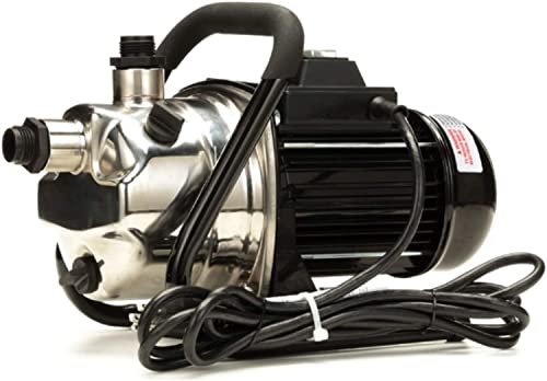 Star HSPJ100 1 HP Portable Lawn Sprinkler Irrigation Pump, Easy On/Off Switch, Stainless Steel Garden Sprinkling Water Transfer Pump, 13 GPM