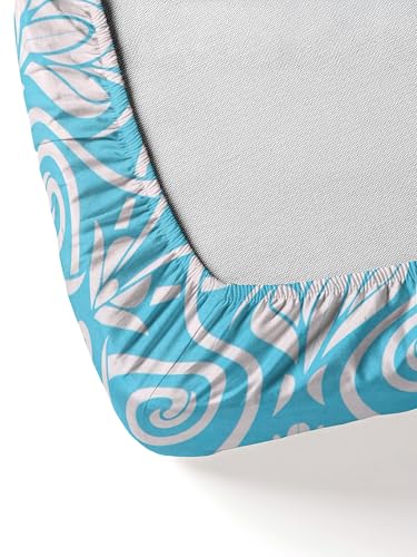 Image of DECORUM Cotton Feel Glace Cotton Fitted Bedsheet King Size (72 inchx78 inch)| All Around Elastic| 2 Pillow Covers (17 inchx27 inch)| Fits Up to 8 inch Mattress| 220 TC|Soft, Wrinkle-Free |Perfect for Home Decor & Gifting