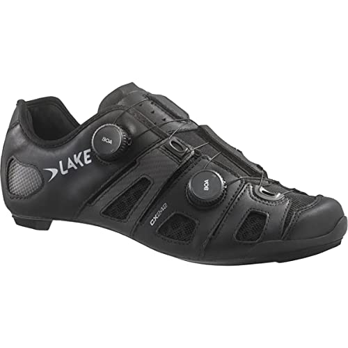 Lake Cx242 Cycling Shoe - Men's Black/Silver, 40.5