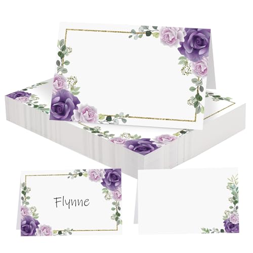50pcs Marque Place Decoration Mariage 11 x 8,4 cm Déco Table Bapteme Faire Part de Anniversaire Fête Cérémonie Cartons de Placement Porte Nom Carte...