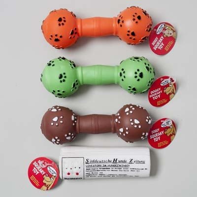 Dumbell And Newspaper Vinyl Dog Toy 48 Pieces Misc
