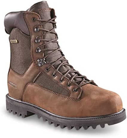 Huntrite Men's Insulated Waterproof Hunting Boots Non-Slip Shoes, 800-gram, Brown, 11D (Medium)