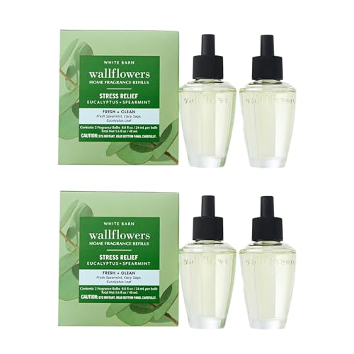 Bath & Body Works Wallflowers Refills, Eucalyptus Spearmint Scent, Plug-In Air Freshener Refills for...