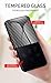 Rfvzubemok Compatible with Oppo Find X3 Lite 5G / Reno5 5G Case,Anti-Drop 2 in 1 (PC Glass Back Panel+TPU) Phone Case Cover Black