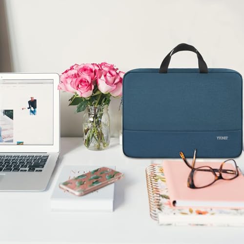 Image of Ytonet Laptop Sleeve Case 15.6 Inch, Slim Water Resistant TSA Carrying Case with Handle, Protective Laptop Cover Compatible with HP Dell Lenovo Asus Notebooks, Gifts for Men Women, Deep Teal