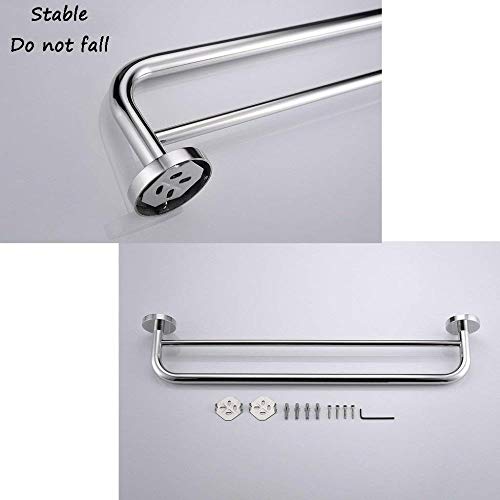 Toallero de baño con barra de colgar de 60 cm para secado de toallas WC 5