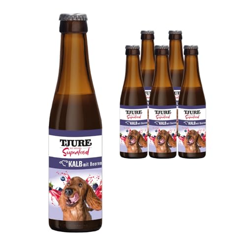 Produktbild von TJURE Dog Hundesmoothie Kalb mit Beeren - 6 x 220 ml