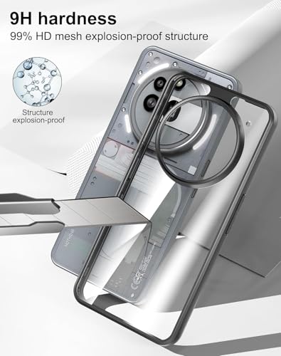 Image of REALCASE Clear Case for Nothing Phone 3a Pro 5G | Transparent Hard PC Back & Soft TPU Bumper | Not Yellowing Shockproof Protective Case Slim Fit Thin Cover for Nothing Phone 3a Pro 5G