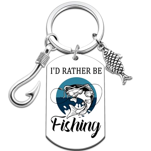 Fishing Gifts for Men Fish Keychain Gifts for Fisherman Funny Fly Fishing Accessories for Men Birthday Cool Stuff for Dad Grandpa