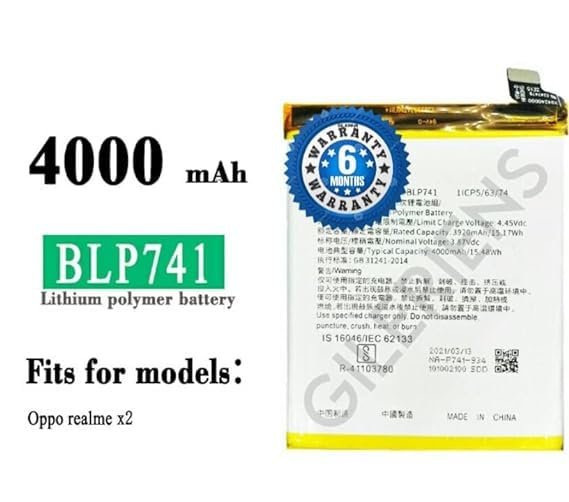 Image of Original BLP741 Battery for Realme XT / X2 RMX1921 RMX1992, RMX1993, RMX1991 Battery with 6 Month Warranty /****(P0071)