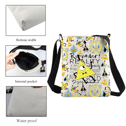 Image of CMNIM Bill Cartoon Crossbody Bag Cartoon Inspired Gifts for Bill C Fans Cartoon Character Crossbody Purse