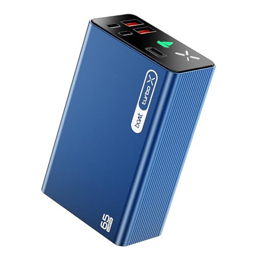 Boat EnergyShroom PB665 Turbo X, 30000mAh Laptop Powerbank w/ 65W...