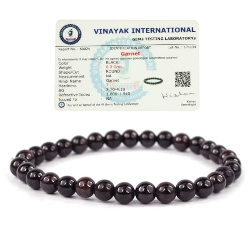 Image of Reiki Crystal Products Certified Natural Crystal Stone Bracelet 6 mm Round Beads for Men & Women | Premium Gemstone Jewellery Collection | Reiki Charged | Multiple Stone Variants Available