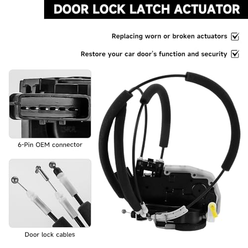 Image of Front Left Door Lock Actuator 80501-1FC0D for Nissan Cube | For Nissan Cube 2009-2014; front left driver-side door latch lock actuator; OE 80501-1FC0A