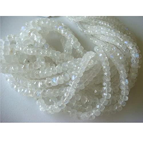 Perles de pierre blanches arc-en-ciel micro facettées pour bijoux haut de gamme 3-3.5mm