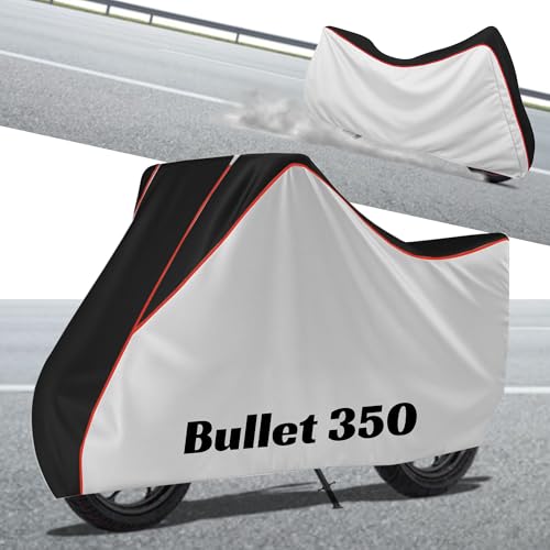 Image of Stylish Water Resistant Bike Body Cover Compatible with Bullet 350 & All Models | UV Protection, Dustproof, Heat Resistant, Two Wheeler | New All Weather Protection, Dust & Rain