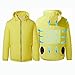 KUMADAI Ventilateur de Refroidissement Vestes Hommes Femmes USB 3 Vitesses Réglables Climatiseur Portable Vêtements de Travail Protection Solaire Veste pour Plein Air,Jaune,3XL