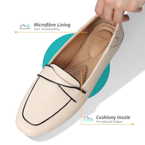 Image of YOHO Bliss Loafers for Women | Comfortable & Stylish Bellies | Fashion Moccasins with Footpharma Footbed | Slip-on for Casual & Formal Wear | 007