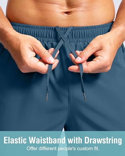 Image of G Gradual Men's Athletic Running Shorts with Zipper Pockets Quick Dry 7 inch / 5 inch / 9 inch Workout Gym Shorts for Basketball Hiking