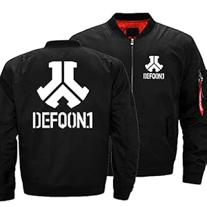 Mannen Sweatshirt Bomberjack DEFQON.1 Print Casual Vlucht Pak Dikker Winddicht Bovenkleding Zip Jassen Tops Tiener Gift