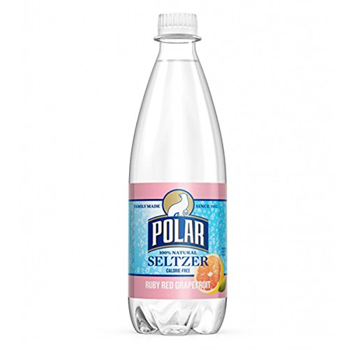 Polar Ruby Red Grapefruit Seltzer 20 oz Plastic Bottles - Pack of 24