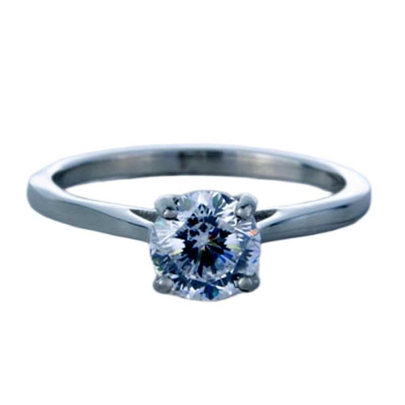 Bague solitaire en argent 925 anti-ternissement éclat diamant garanti