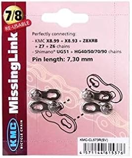 KMC 7スピード用ミッシングリンク CL573R 2セット入 シルバー