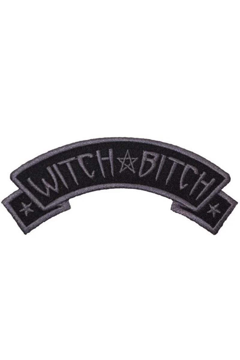 Kreepsville 666 Unisex Black Arch Witch Bitch Patch Embroidered Iron-On Gothic Badge