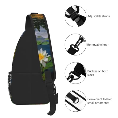 Bolso Sling para Hombre y Mujer con Estilo Floral y Resistente al Agua miniatura 7