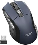 Souris sans fil acer pour portable, souris d'ordinateur 2,4 GHz, souris USB sans fil 4000 DPI avec récepteur USB-A, 6 boutons, 5 DPI réglables, pour mains de taille moyenne à grande, pour PC, portable, bureau