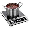 ChangBERT Induction Cooktop, Commercial Grade Portable Cooker, Large 8” Heating Coil, Premium Stainless Steel Countertop Burner with NSF Certified, 10 Hours Timer Powerful 1800W Professional Hot Plate