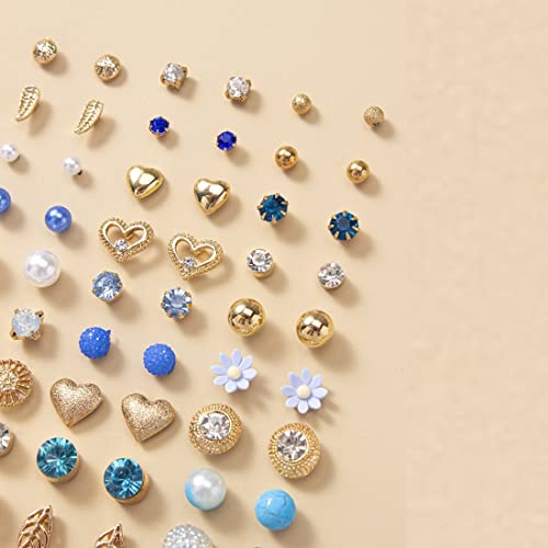 30 Pairs Quirky Plated Studs Combo - JG-PC-ERGB-8686