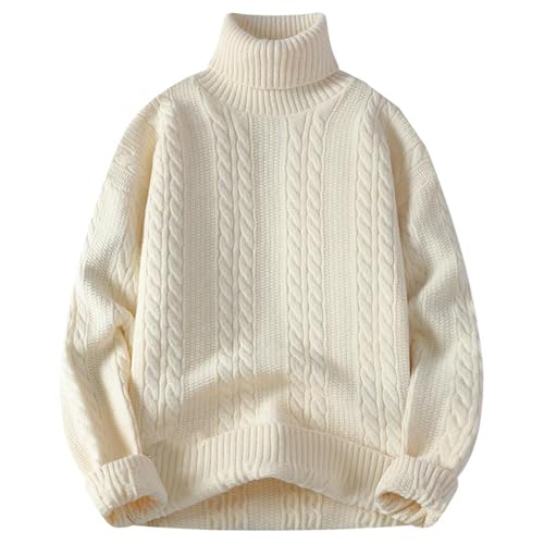 Men's Turtleneck in Winter Warm Loose Thickened Knitted Sweater