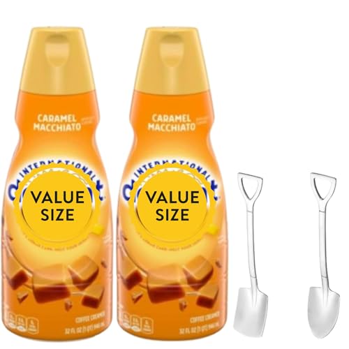 Caramel Macchiato Liquid Coffee Creamer.- Two (2) 32 fl oz