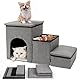 FURRYPAWS Hundetreppe für Bett & Sofa – Faltbare Haustiertreppe, rutschfeste Hunderampe für kleine und große Hunde, ideal für Reisen, 24/7 Kundenservice