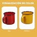 Imagen de TOYANDONA Taza De Esmalte Vintage 2 Piezas 350 Ml De Acero Esmaltado Rojo y Amarillo Para Beber Agua y Jugo Hogar y Camping