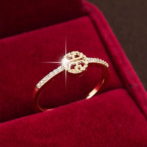 Cubic Zirconia Rings For Women, Gold Silver Ring Non Tarnish Trendy Geometric Patterns Stackable Promise Engagement Wealth Wedding Pops Jewelry Gifts2