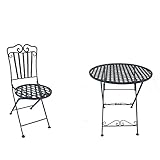 Muy bonito conjunto, estas sillas y esta mesa serán bienvenidas para disfrutar de los días de verano. Color gris pátino. Decora tu terraza o jardín mientras te dan un toque especial a tus exteriores. Tamaño: 38 x 38 x 89 cm. Mesa: 70 x 70 x 71 cm