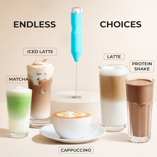 Image of Zulay Kitchen Powerful Frother Wand AA Batteries Included, Ultra Fast Handheld Drink Mixer, Comfort Milk Frother, Stainless Steel Whisker, Frother Handheld for Coffee, Protein & Matcha - Frothmate 2.0