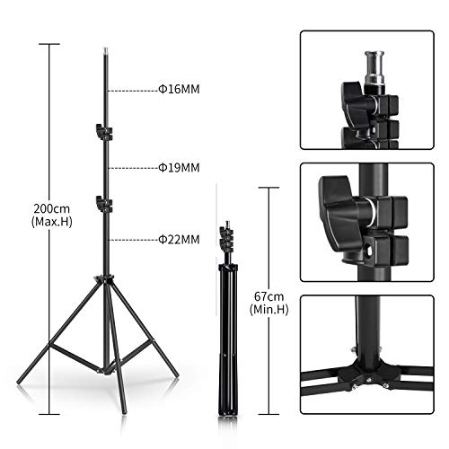 Professional Photo Studio Background Support Kit Softbox Reflective Umbrella 85W 5500k Continuous Lighting for Still Life, Portrait and Video Shooting