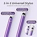 Stylus Pen for Touchscreen,2 in 1 High Precision and Sensitivity Stylus,Stylus Pen for iPad/iPhone/Android/Samsung Smartphone and Tablets,Compatible with Touch Screens(10 Colors Stylus)