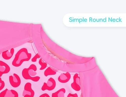 Image of Girls Swimsuit Long Sleeve Rush Guard Bathing Suit Swimwear with Bikini Bottom Sun Protection