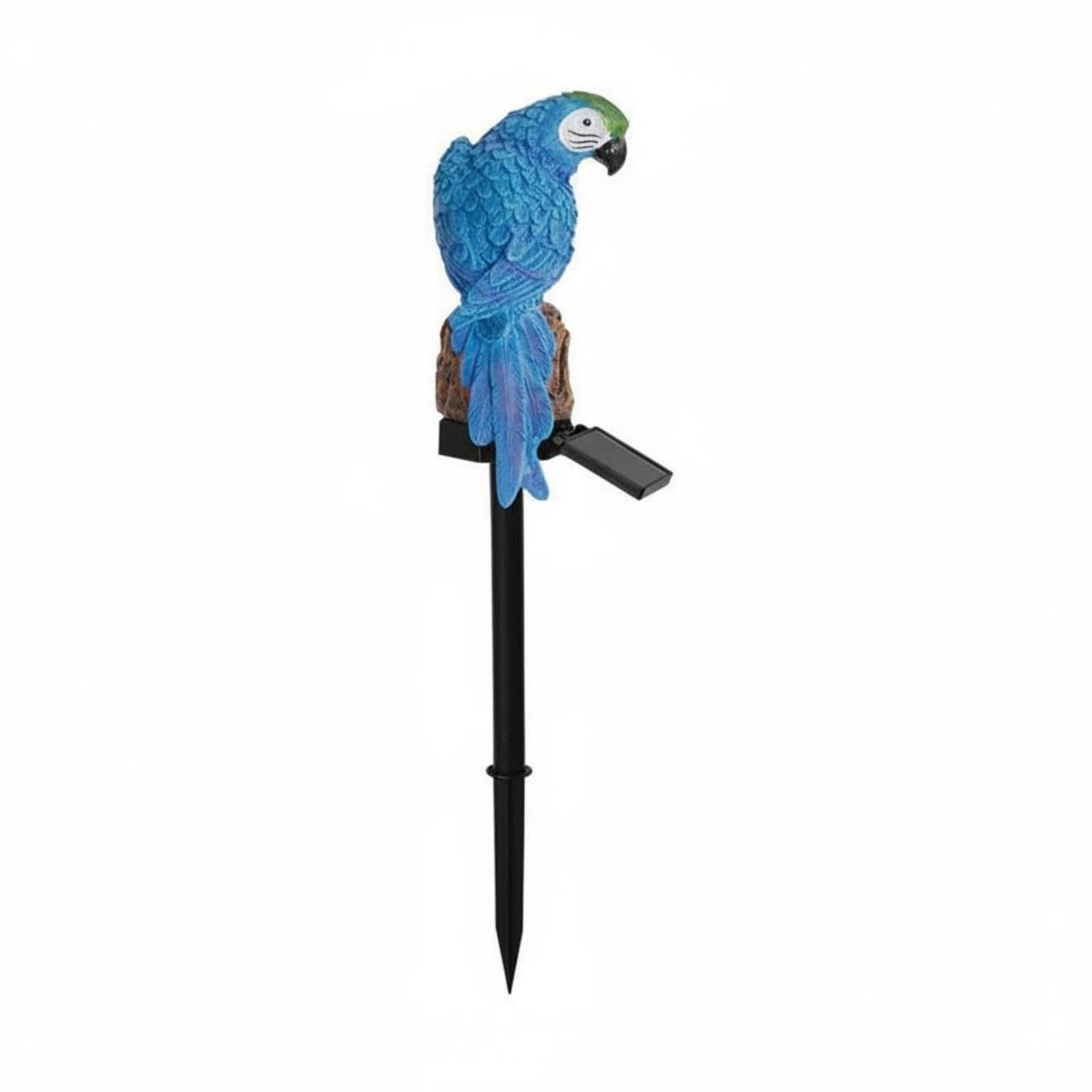 Wireless Resin Parrot Lawn Lamp Waterproof Solar Parrot Stake Light Auto On/deactivate Creature Shaped Ground Lamp Dusk to Dawn Sensor for Bird Lovers, Yard, Patio, Blue-image-6