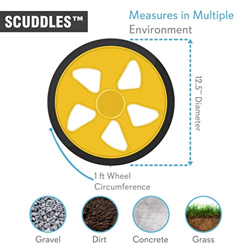Scuddles Measuring Wheel Digital Display 12-Inch Can Measure Up To 10,000 Feet - Wheel Measure Perfect Surveying Tool For Distance Measurement - Rolling Precision Measuring Wheels (Telescoping)